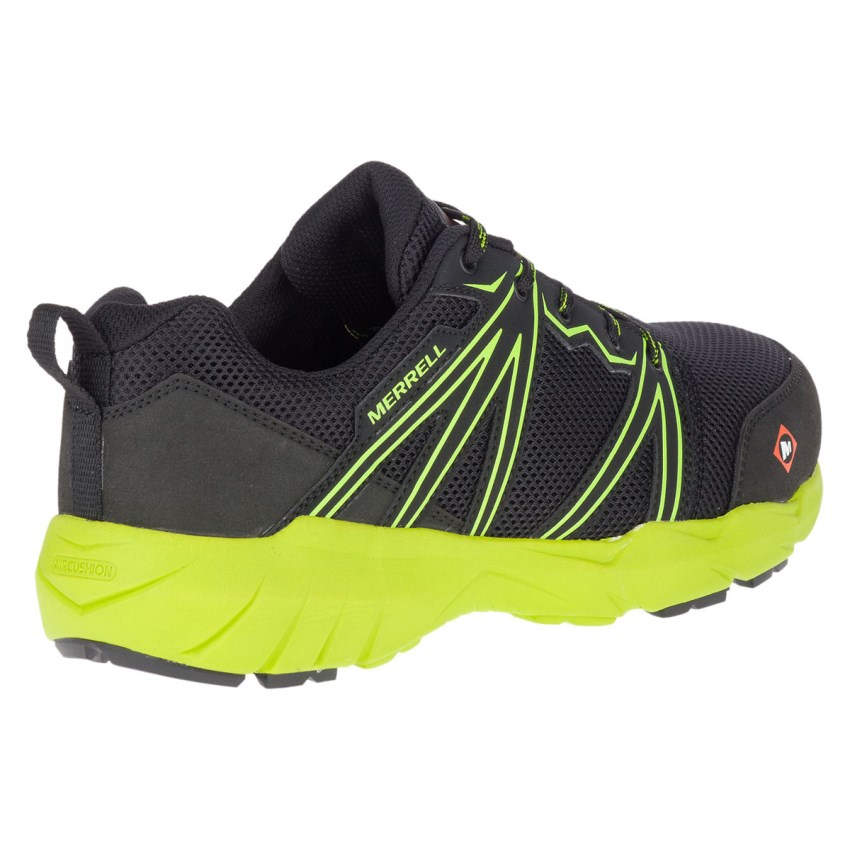 Chaussure de Securite Merrell Fullbench Superlite Alloy Toe Noir/Vert Homme | G.C.SWDD